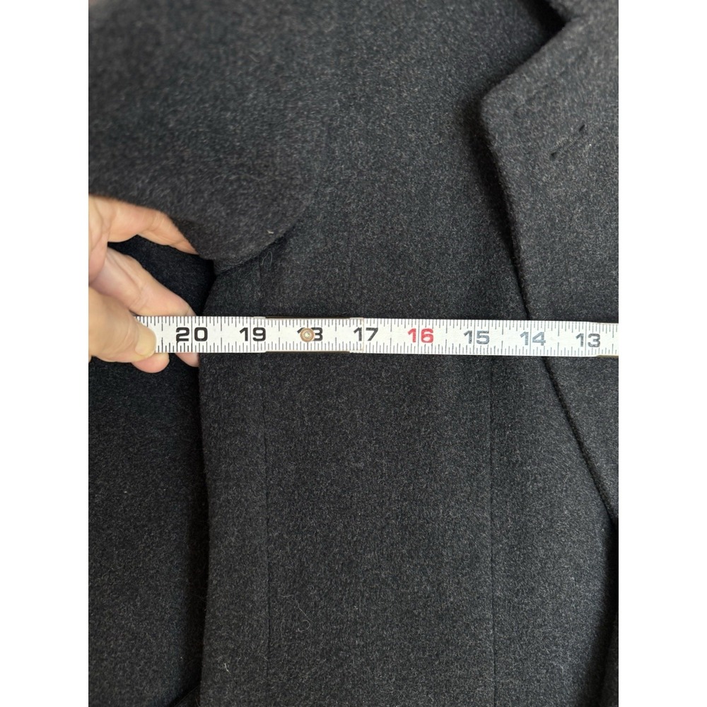 Evan Picone Womens Black Long Wool Coat - Picture 5 of 8